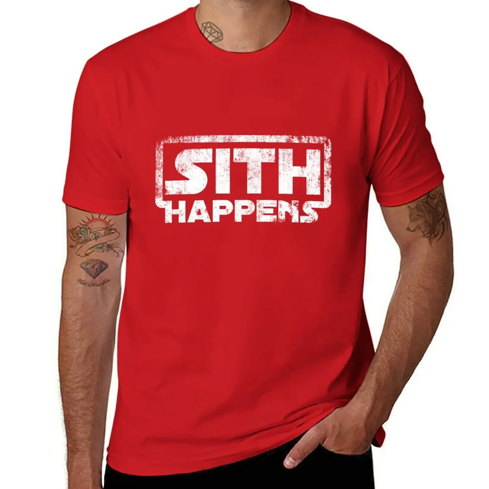 kawaii clothes korean fashion animal prinfor boys for a boy t shirt men Sith happens T-Shirt men clothing harajuku oversized - Image 5