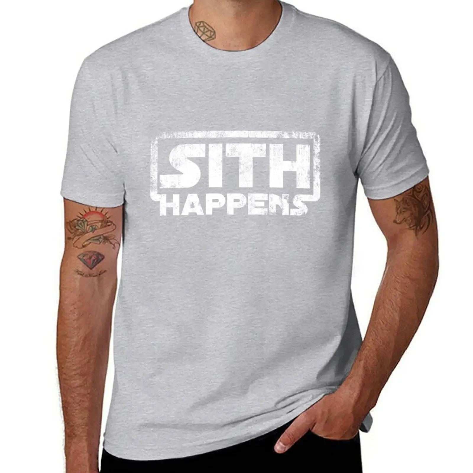 kawaii clothes korean fashion animal prinfor boys for a boy t shirt men Sith happens T-Shirt men clothing harajuku oversized - Image 4