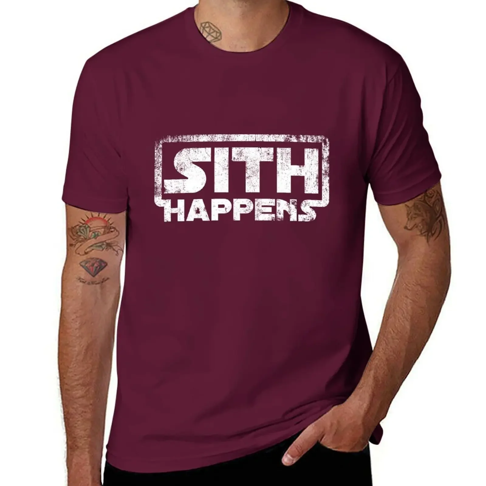 kawaii clothes korean fashion animal prinfor boys for a boy t shirt men Sith happens T-Shirt men clothing harajuku oversized - Image 2