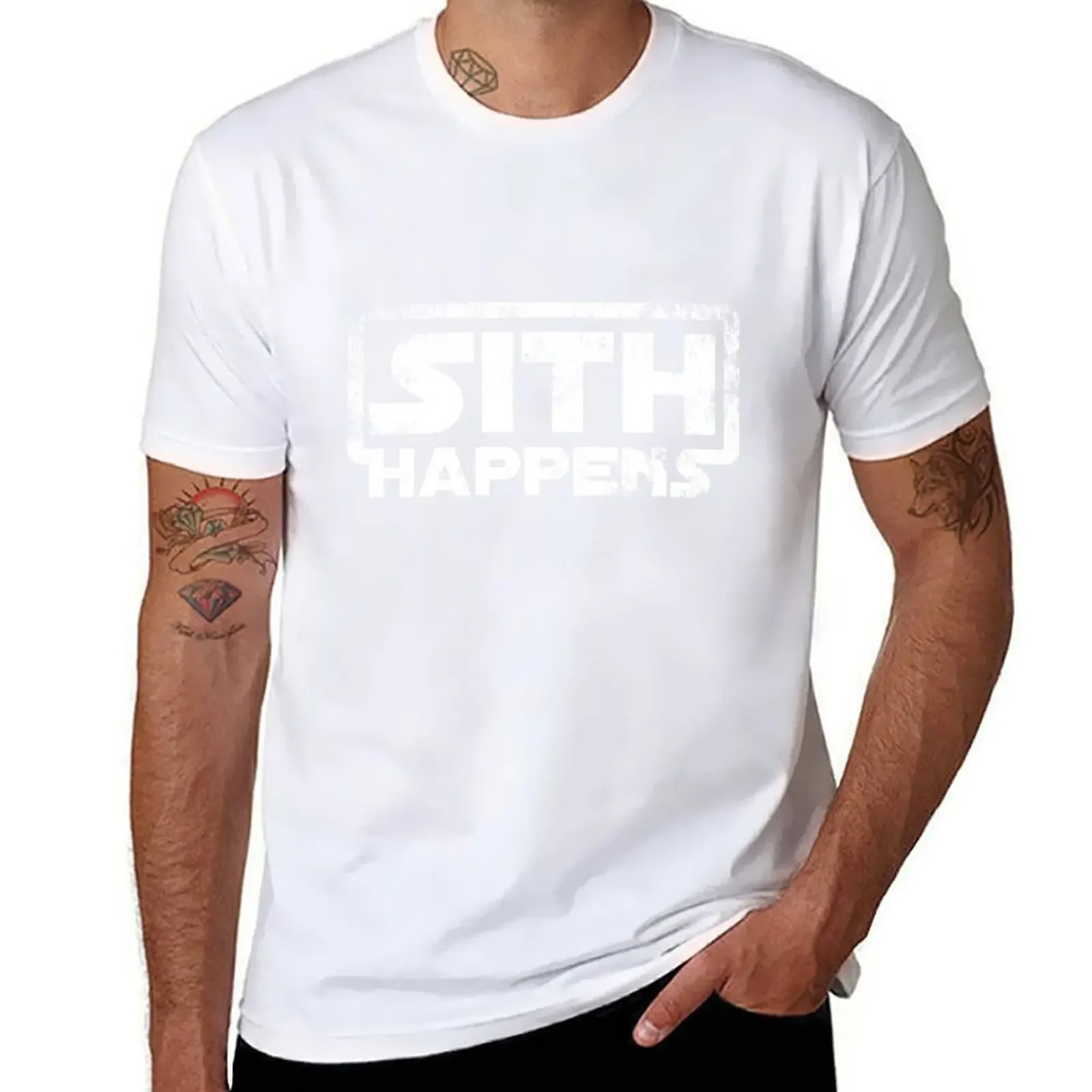 kawaii clothes korean fashion animal prinfor boys for a boy t shirt men Sith happens T-Shirt men clothing harajuku oversized - Image 6