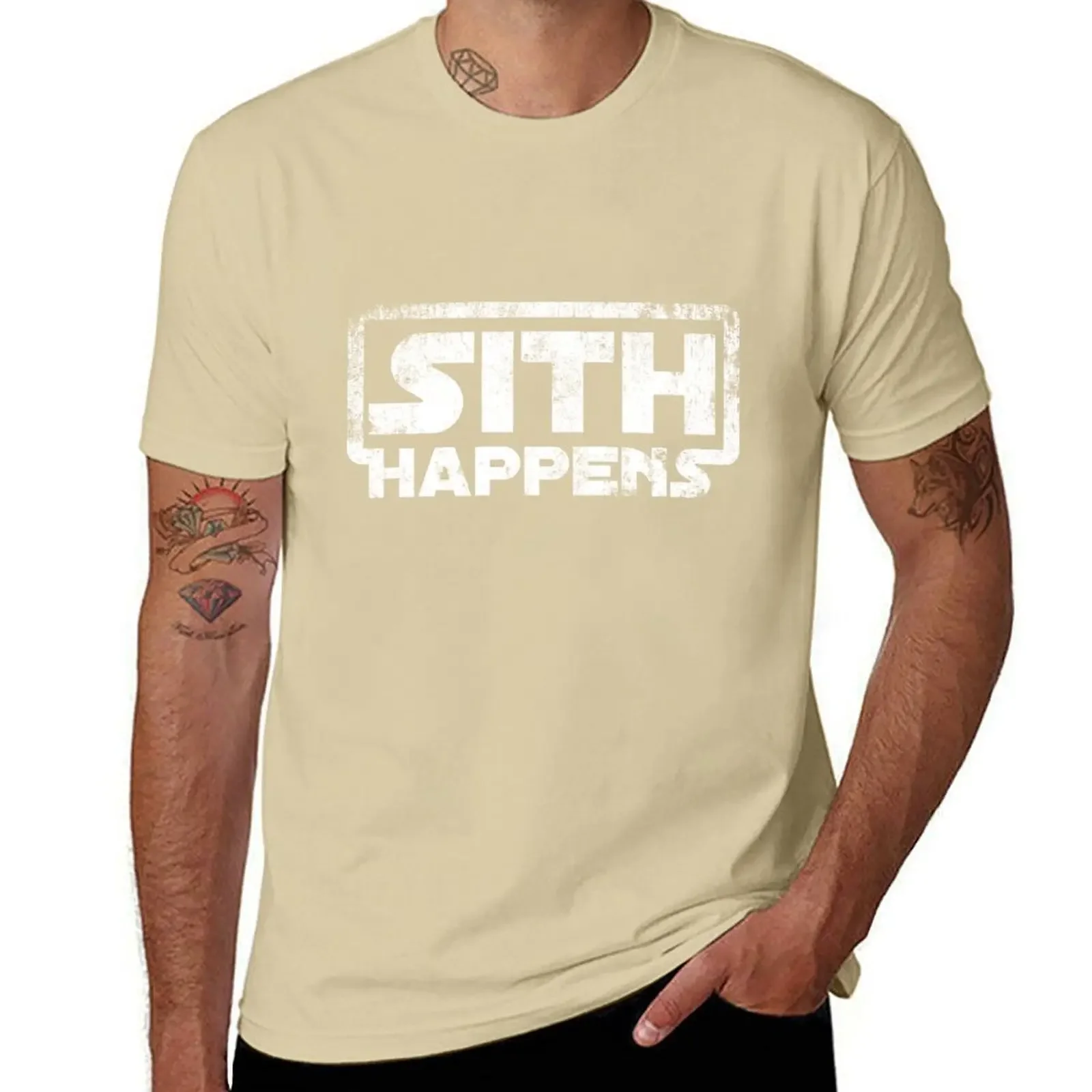 kawaii clothes korean fashion animal prinfor boys for a boy t shirt men Sith happens T-Shirt men clothing harajuku oversized - Image 3